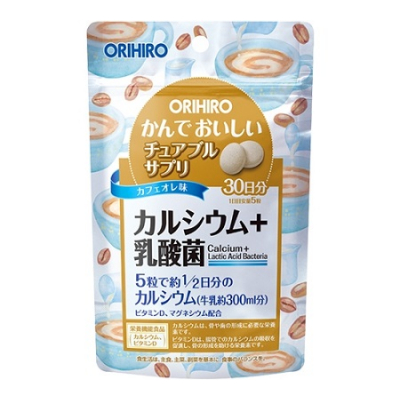 ​ORIHIRO Кальций, магний и лактобактерии на 30 дней (вкус кофе с молоком)